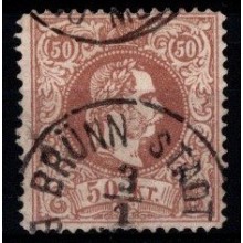 1867 - Østrig - AFA 33A - Frimærke - Frans Josef I. - Stemplet.